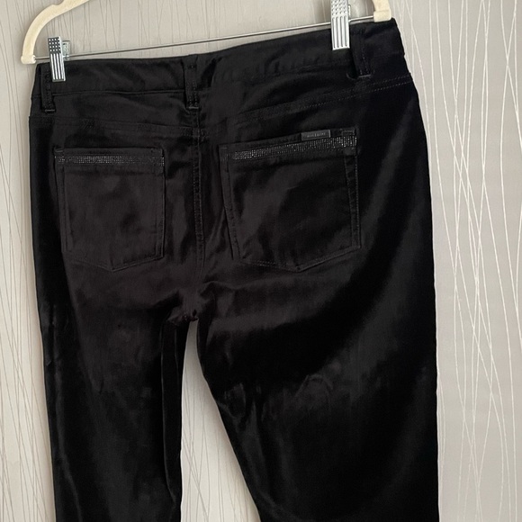 White House Black Market Black Plush Velvet Pants Size 4 - Picture 7 of 9
